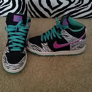 Teal/Purple Zebra Nike