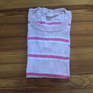 Pink Striped J Crew Sweater