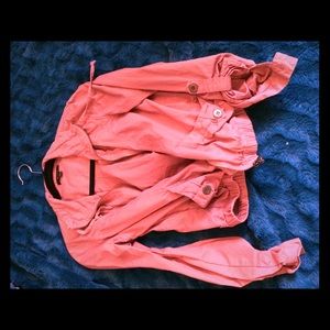 Burnt orange military jacket