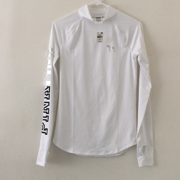 PINK White Workout Long Sleeve Top