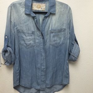 Acid wash Denim Top!