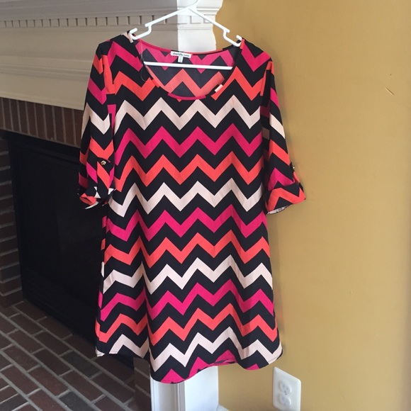 Chevron shift dress