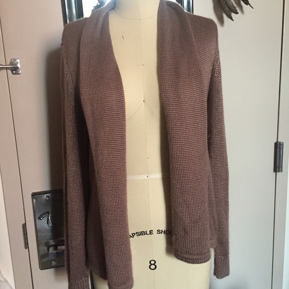 Light Plum Lavender Open Shawl Cardigan