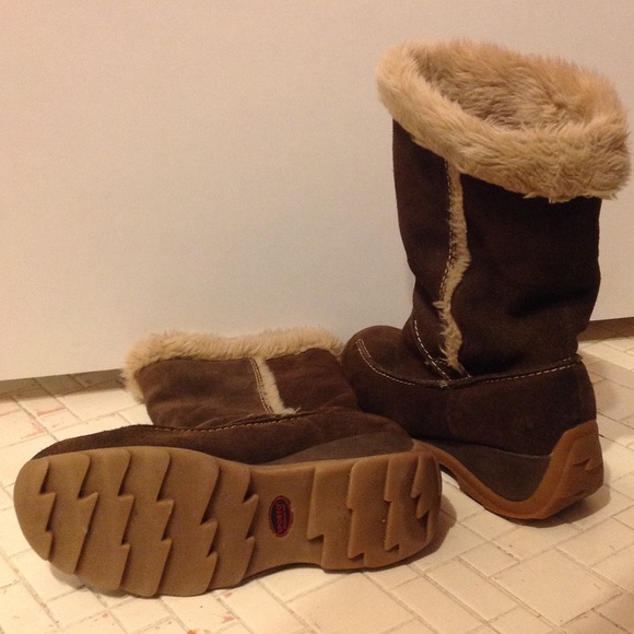 Sporto brown suede fur lined boots - Picture 2 of 4