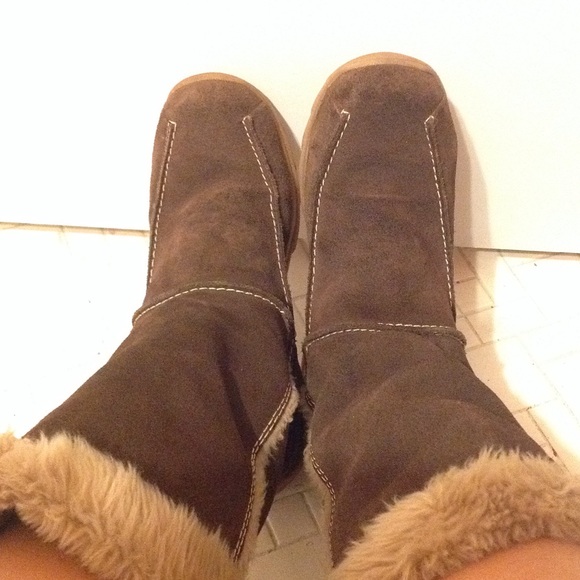 Sporto brown suede fur lined boots - Picture 3 of 4