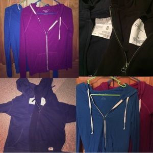 4 zip up sweatshirts!