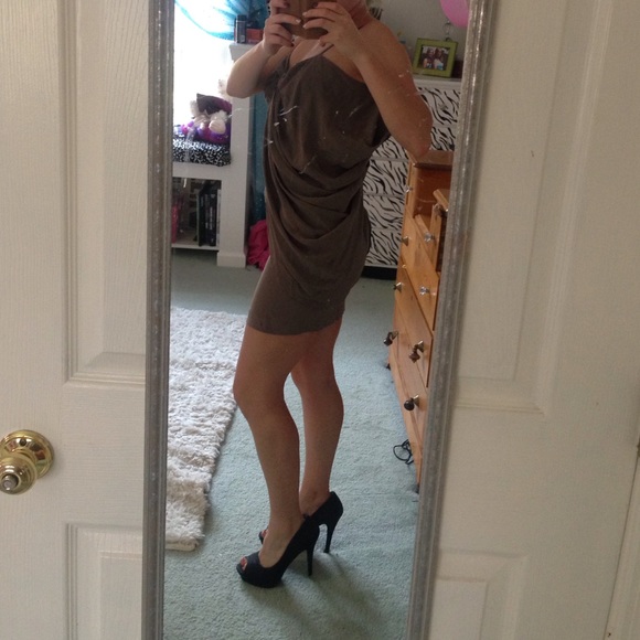 Sexy brown bow dress