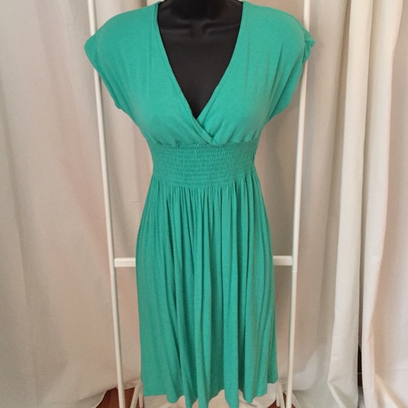Sea green jersey dress size m