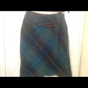 FREE w/purchase J.Jill Wool/Mohair Plaid Skirt