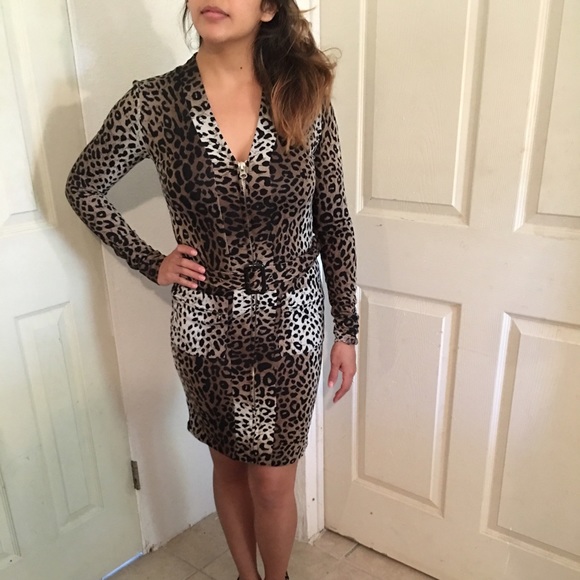 Long sleeve Animal print Forever 21 dress