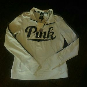Sold on merc NWT PINK Half Zip