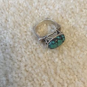 Turquoise and silver Silpada ring
