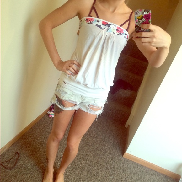 Hollister strapless summer shirt