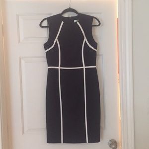 Calvin Klein Black and White strip business dress