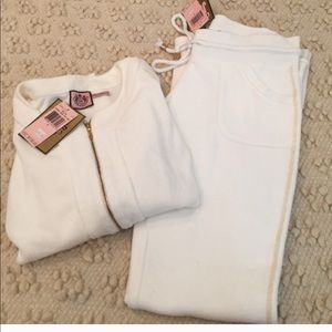 Juicy Couture white & gold Terry outfit