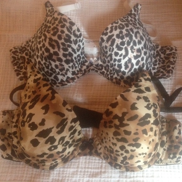 Maidenform Other - Maidenform 2 Leopard Push-up Bras Bundle Size 34B