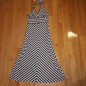 Chevron Halter Maxi Dress