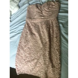 David's Bridal cameo/dusty pink dress