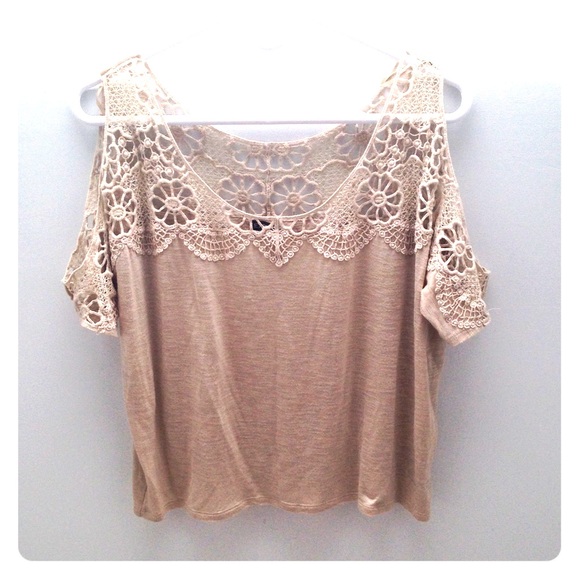 Cream lace shirt
