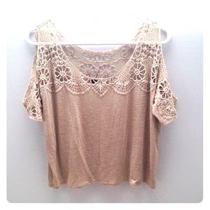 Cream lace shirt