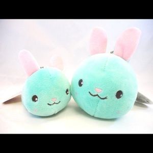 Mommy and Me Bunny Rabbit Key Chain Bag Charm set