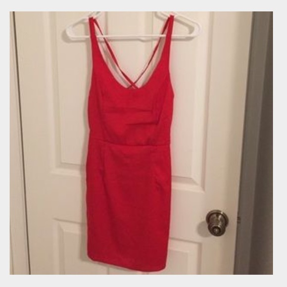 Tobi Red Strappy Back Dress