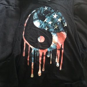 an american dripping ying yang tank