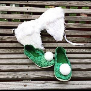 Tinker Bell Homemade Halloween shoes