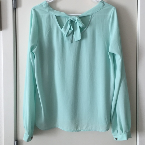 Mint Green Forever 21 Blouse - Picture 2 of 2