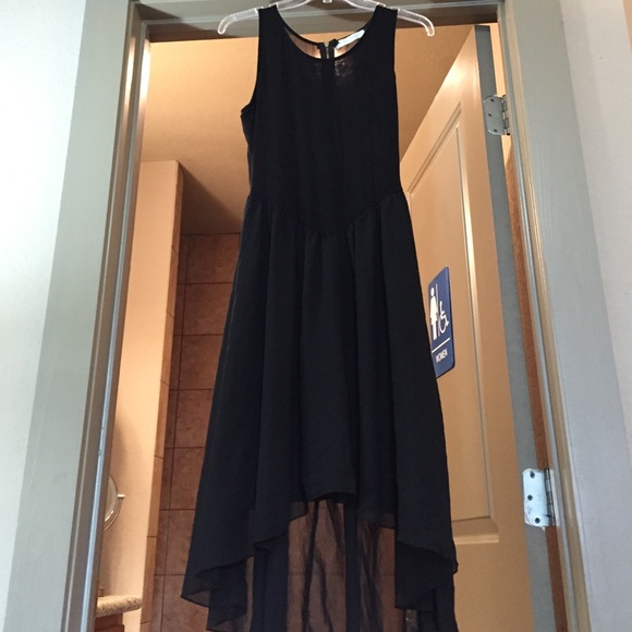 Black hi lo dress