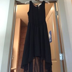 Black hi lo dress