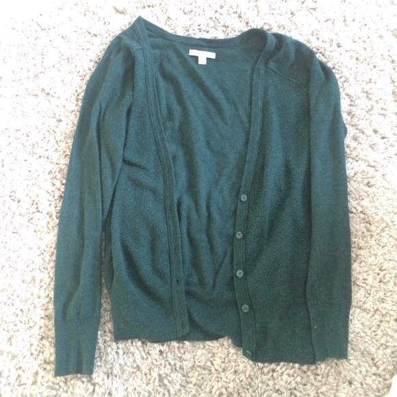 dark green cardigan