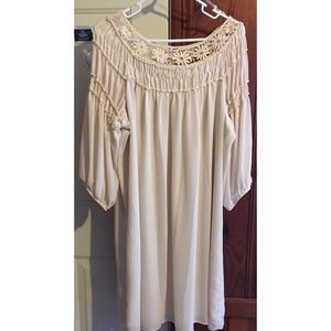 Feminine Off White Dress