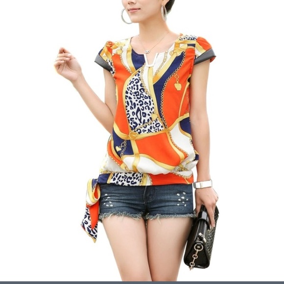 Multi Color print top - Picture 1 of 3