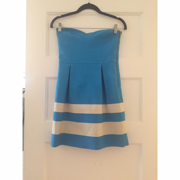 Blue and white striped Zara sailor dress