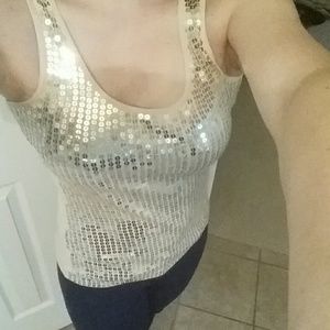 Express, sequin tank top