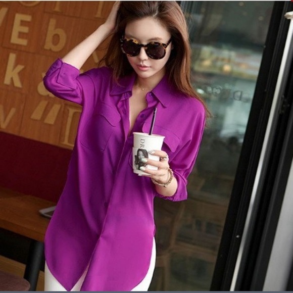 Loose Big Yards Chiffon blouse - Picture 1 of 3