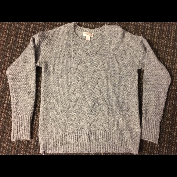 Gray knit sweater