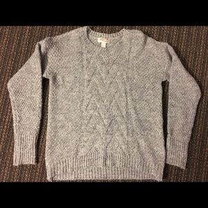 Gray knit sweater