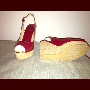 Jimmy choo patent leather sling back