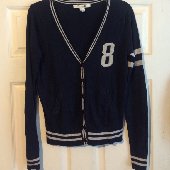 Forever 21 navy blue cardigan