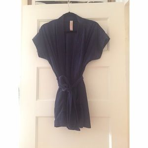 Comfy navy blue towel robe