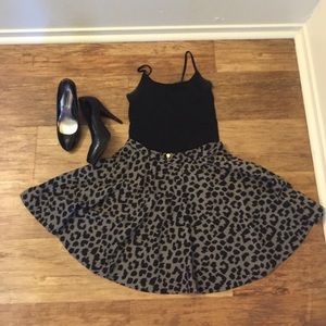 VS leopard print skater skirt