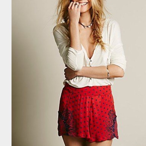 Free People Sahara Printed Shorts XS