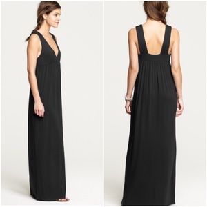 Classic J. Crew Black Maxi Dress
