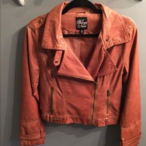 Camel Moto Leather Jacket