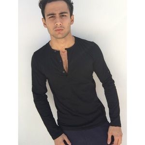 Long Sleeve H&M 3 Button Tee