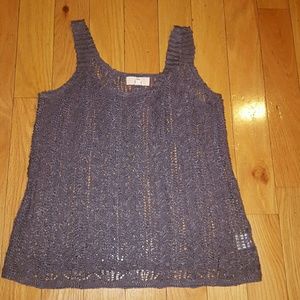 Grey Crotchet Tank