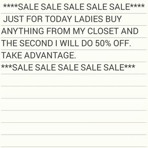 Repost.   Sale sale sale