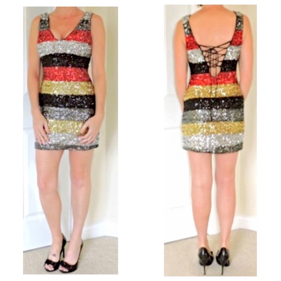 🎉🎊HP 🎊🎉  sequin dress M or L - Picture 3 of 3